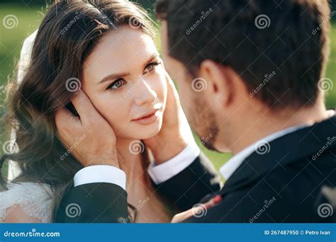 Lovely Woman Looking on Man. Stylish Stunning Couple Together on Their ...