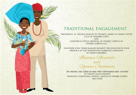 Nigerian Traditional wedding invitation Card – Bibi Invitations