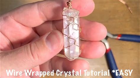 wire wrapped crystal tutorial   wire wrap  crystal long crystal