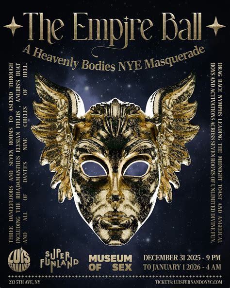 THE EMPIRE BALL - THE LEGENDARY NYE MASQUERADE AT THE MUSEUM OF SEX at