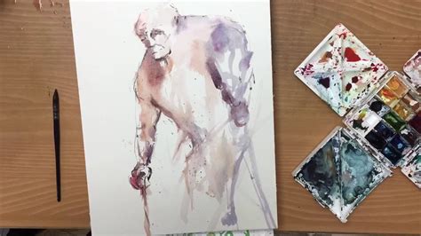 Akvarel kroppen maleri Watercolor human body - YouTube