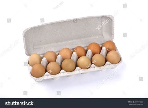 Egg Carton On White Background Stock Photo 287591600 | Shutterstock