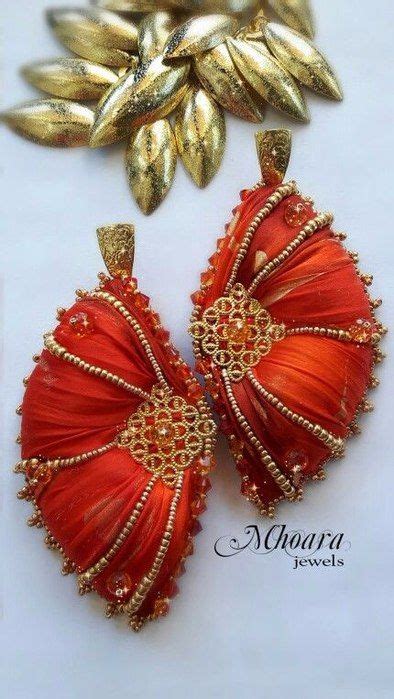 Тая Пересунько | Silk jewelry, Fabric jewelry, Ribbon jewelry