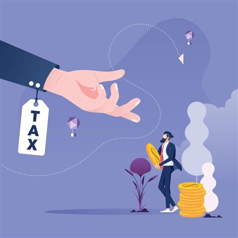 Businessman must pay taxes. Paying taxes concept 2409113 Vector Art at