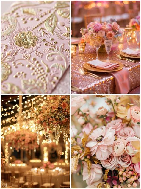 Chic Pink and Gold Wedding Theme Ideas for Glam