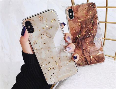 gold foil bling iphone case adds  spark   smartphone key