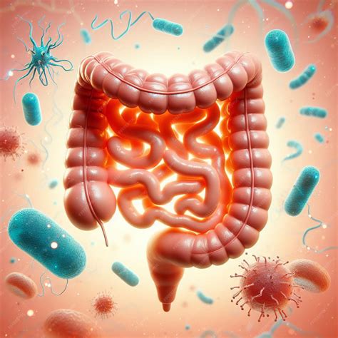 Premium AI Image | gastro intestine bacteria virus infection