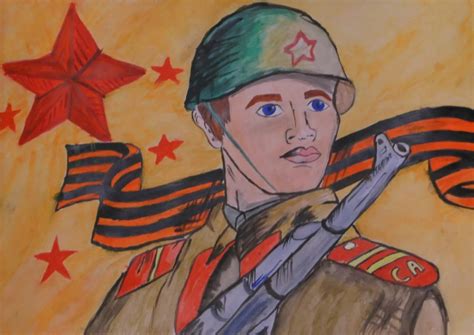 Поздравления с 23 февраля рисунки карандашом