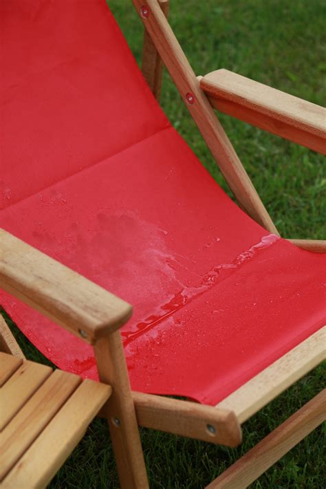 Шезлонг Relax тканевый раскладной с подушкой, красного цвета, арт.117 ...