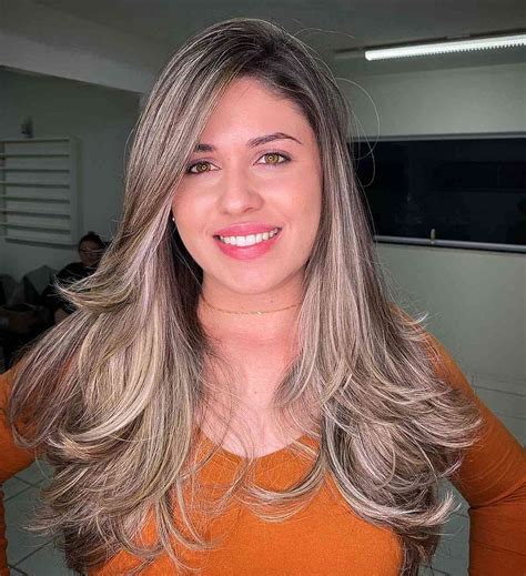 Long Layered Haircuts Side Part