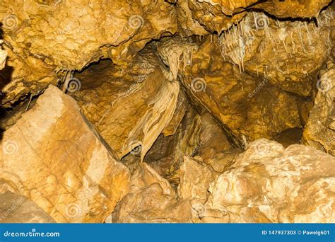 bozkov dolomite cave stock image image  tunnel