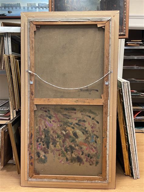 Early 20thC Dutch - Enormous 1900's Dutch Impressionist Oil Male Nude