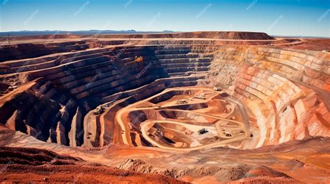 premium photo open pit open pit mining open pit  aerial view