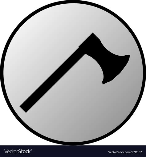 axe button royalty  vector image vectorstock