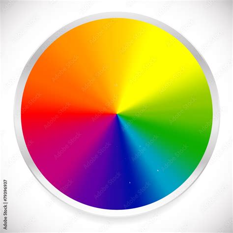 color wheel circular circle color palette  vibrant vivid stock vector adobe stock