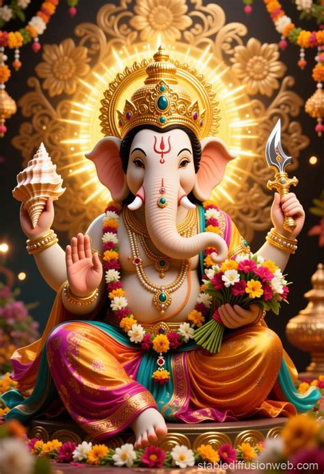 lord ganesha idol prompts stable diffusion