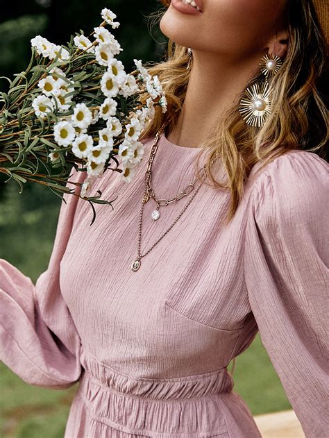 Boho Kleid schick rosa - Boho Kleider