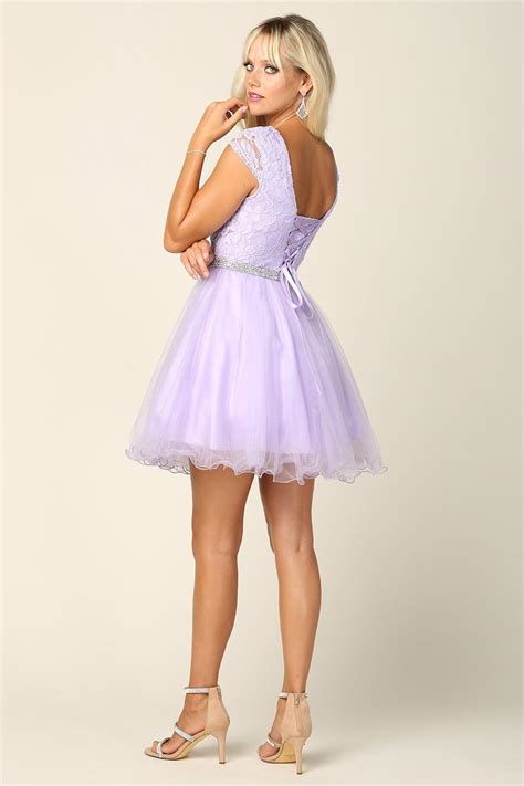 Silver Prom Short Cap Sleeve Homecoming Cocktail Dress - Homecoming Dresses
