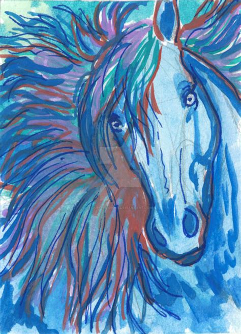 Horse Expressions ACEO 4 by jupiterjenny on DeviantArt