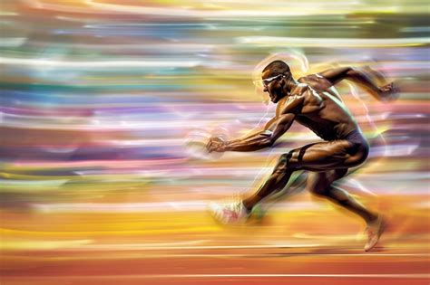Premium Photo | A dynamic image of a sprinter midstride muscles te ...