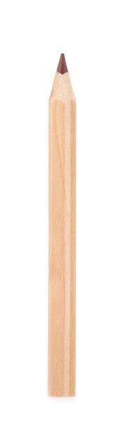 Premium Photo | Brown pencil isolated on white background.