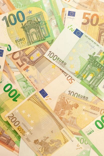 Textura de alta qualidade das notas de euro | Foto Premium