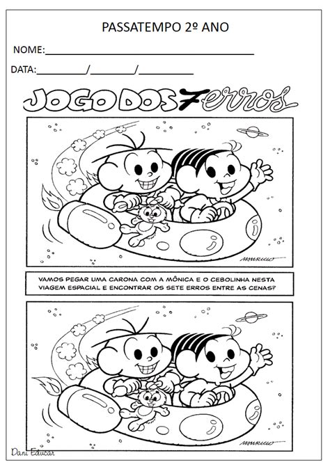 Joguinhos Passatempo - Atividades de passatempo para imprimir - Dani Educar