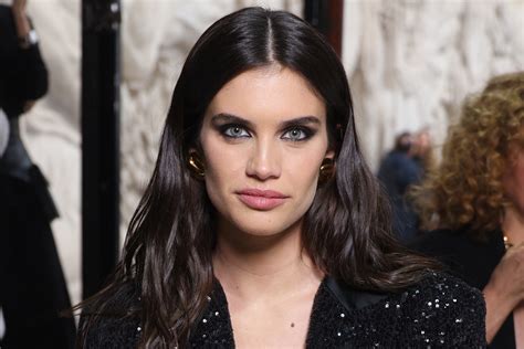 Sara Sampaio Dazzled in Black Tuxedo at Elie Saab Fall 2023 in Paris