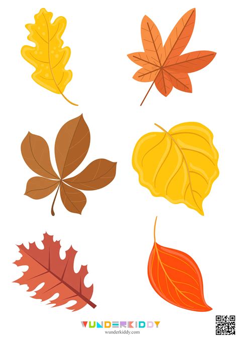 Printable Autumn Leaves Outline Templates for Kids Craft | Caída de las