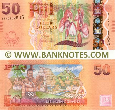 fiji  dollars  fijian currency bank notes pacific paper money