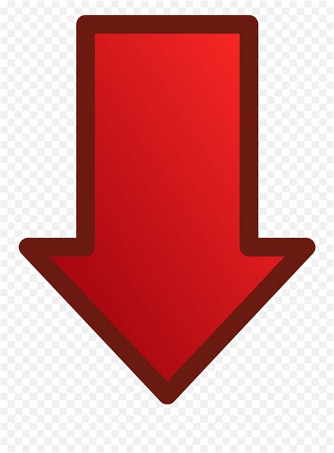 Clipart Arrows Red Transparent - Clipart Red Arrow Emoji,Down Arrow Dog ...
