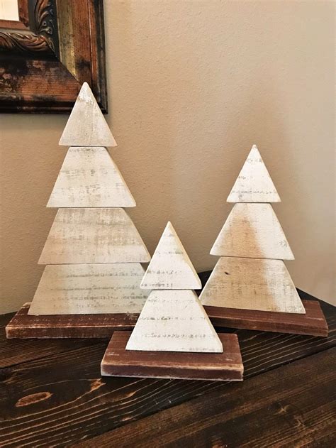 Rustic Wood Christmas Tree Set of 3 Farmhouse Trees Rustic - Etsy