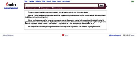 Access wordstat.yandex.com.tr. Kelime istatistikleri