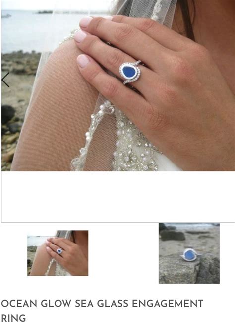 Lita sea glass engagement rings