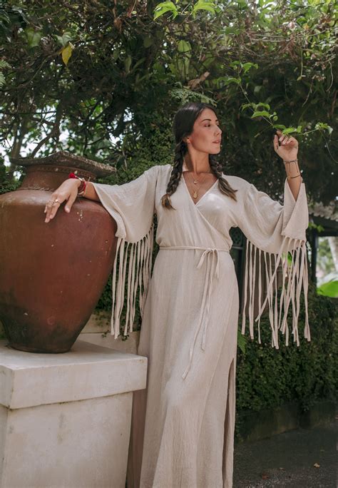 White Goddess Dress/wrap Bohemian Dress/long Wrap - Etsy