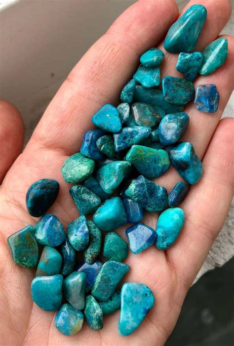 chrysocolla tumbled stone grade aa  moon beginnings