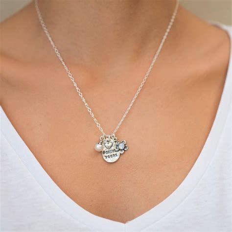 Sterling Silver Necklace Love for womanPendantBluenoemiNecklaces