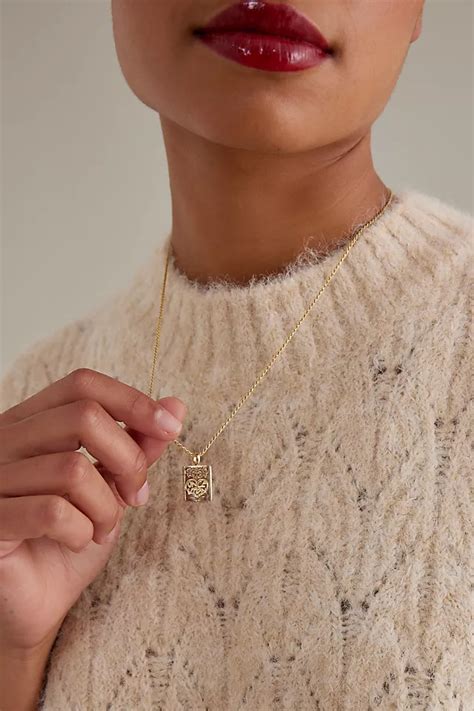 Anna + Nina Gold-Plated Medallion Charm Necklace | Anthropologie UK