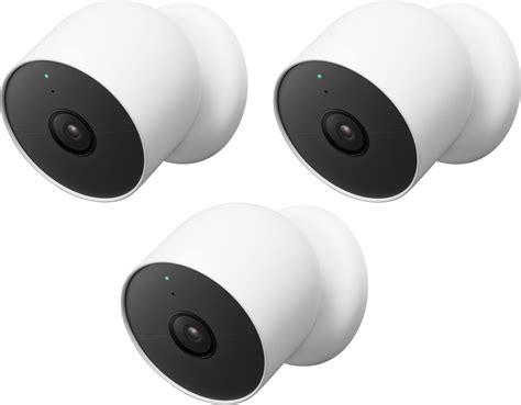 Google Nest Indoor/Outdoor Wire Free Security Cameras (3-Pack) - Only