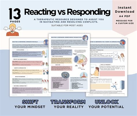 Reacting Vs Responding Communication and Emotional Regulation Skills