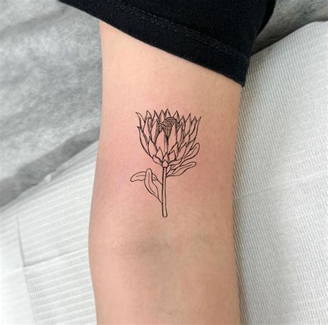 Protea Temporary Tattoo, Protea Flower Tattoo, Fake Tattoo, Waterproof ...