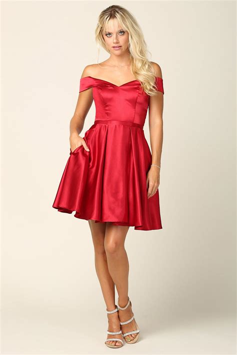 Merlot Homecoming Short Off Shoulder Cocktail Dress for $127.99 – The