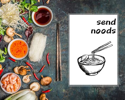 Send Noods Printable Art Kitchen Print Noodles Poster - Etsy Australia