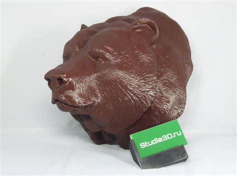Большая декоративная голова медведя на стену - Studia3D