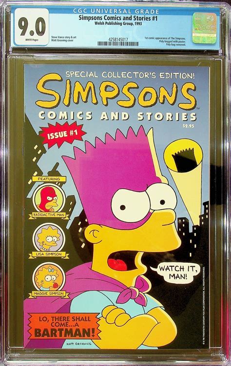 Simpsons Comics and Stories (1993)-CGC 9.0 - Cert#4258145017-with bag