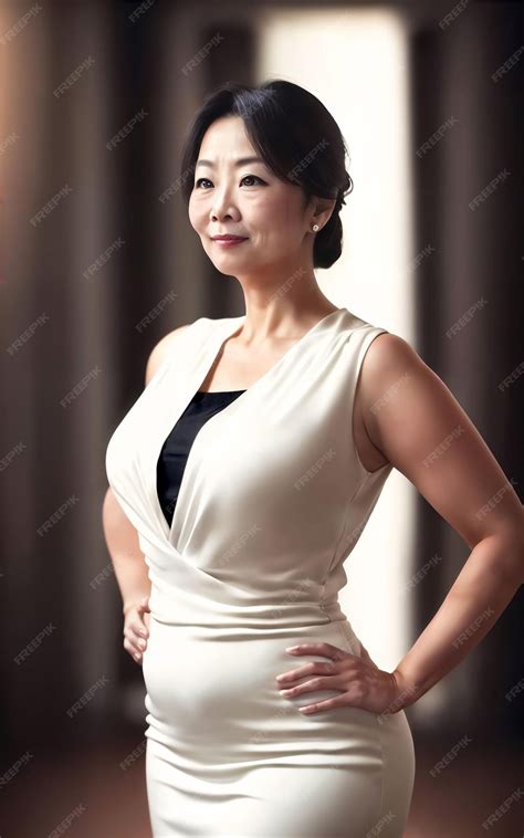 Premium Photo | Portrait photo of beautiful middle aged adult asian