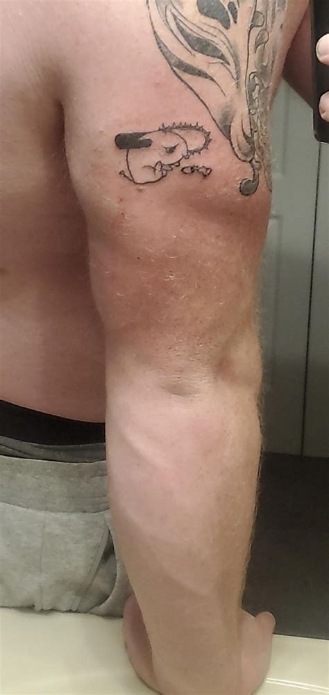 My new Pochita tattoo : r/ChainsawMan