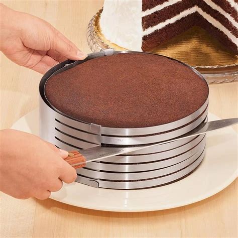 Cortador De Bolo - Cortador de Bolo Fatiador de Inox Ajustável Aro para Bolo - Zanline ...