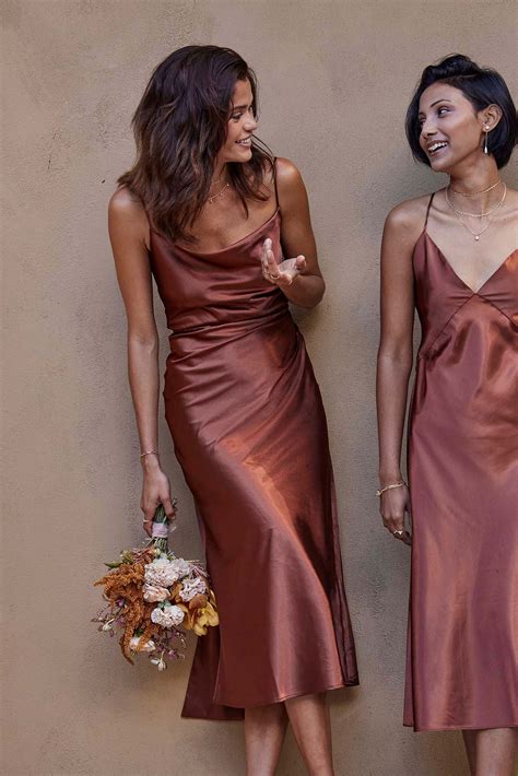 copper dresses bridesmaid 2