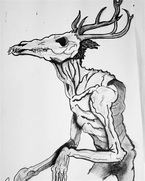 Wendigo Drawing | Drawings, Wendigo, Ink drawing